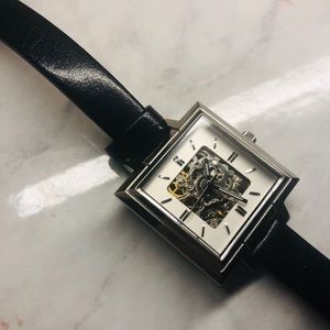 SALE Kenneth Cole skeleton square face watch